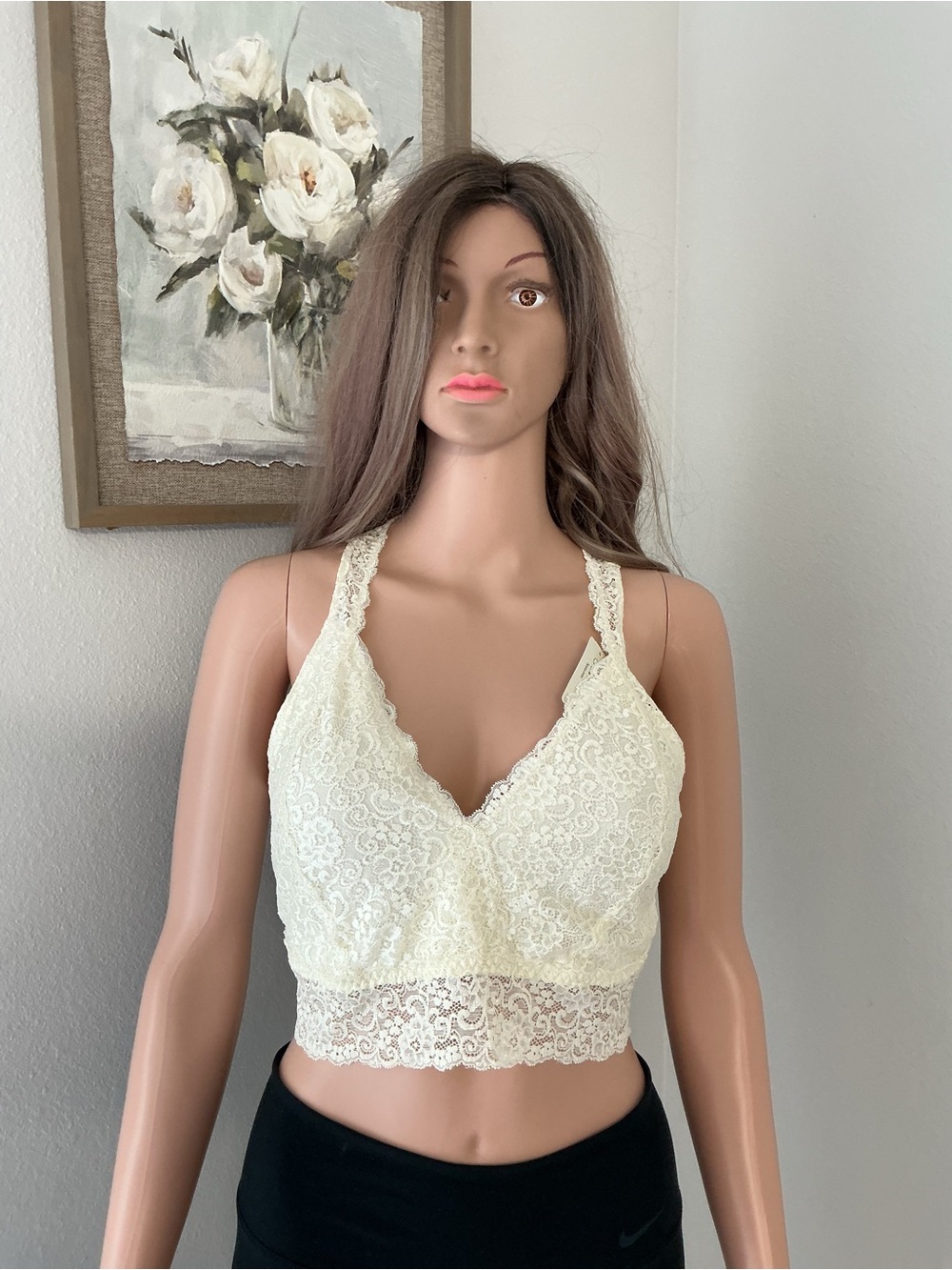 Soma Cream Lace Bralette Tank